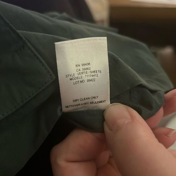 NWT RARE Theory Hunter Green Lightweight Drawstring Waist Full Zip Jacket Size S - Picture 15 of 15